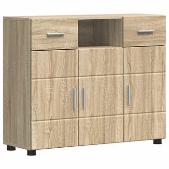 Armario De Madera Roble Sonoma Madera De Ingeniería Vidaxl
