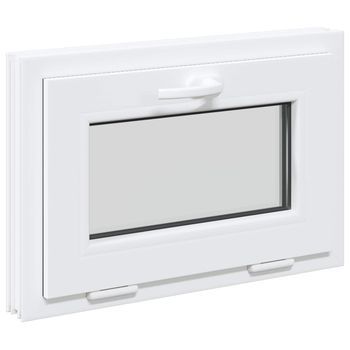 Ventana De Sótano Risor 60 X 40 Cm Pvc Y Vidrio Blanco Vidaxl