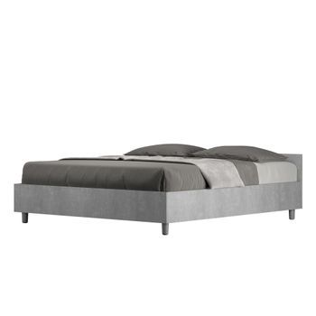 Cama Con Almacenaje 160x200 Cemento Nuamo
