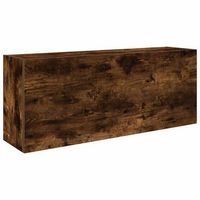 mueble pared bano madera ingenieria roble ahumado 100x25x40 cm vidaxl