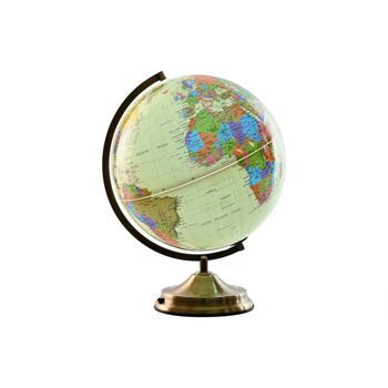 Globo Terraqueo Pvc 33x32x42 Con Luz Dorado