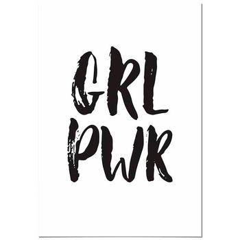 Panorama Cuadro De Aluminio Girl Power 70x100 Cm