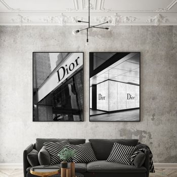 Set de 2 cuadros 100, marco negro, 30x40 cm