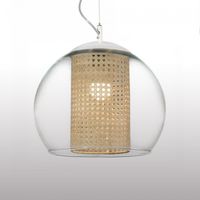 lampara de techo bola enea natural 35