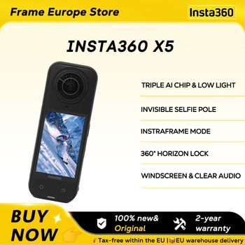 [LOCAL+] Cámara de Acción Insta360 X5 360 °   Lente de Cámara Deportiva Resistente al Agua 8K 30Fps 360 °   Cámara de Video Ultra Definición Nueva