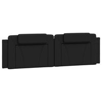 cabecero de cama acolchado viana cuero sintetico negro 180 cm vidaxl