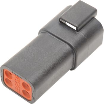 Conector de cable eléctrico carcasa Deutsch 4 pines hembra negro