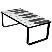 mesa de centro con superficie con estampado de piano vidaxl