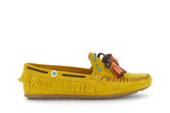mocasines de ante con borlas yellow
