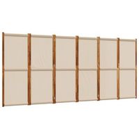 biombo divisor de 6 paneles gris taupe 420x180 cm vidaxl