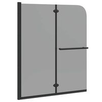 enclosure de ducha negro 120 x 140 cm vidrio esg y aluminio vidaxl
