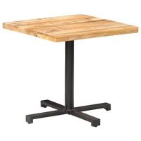 mesa de bistro cuadrada madera de mango rugosa 80x80x75 cm vidaxl