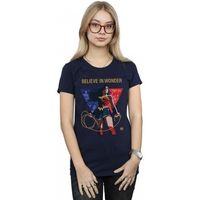 dc comics camiseta 80th anniversary believe in wonder para mujer