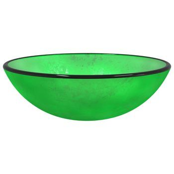 Lavabo De Vidrio Templado Verde 42x14 Cm Vidaxl