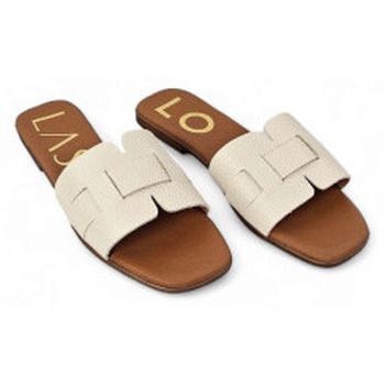 Lolas Chanclas mule con tira tranversal piel fabricado en españa para mujer