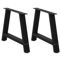 patas para mesa de centro en forma de a 2 unidades color negro 60 x 42-43 cm acero vidaxl