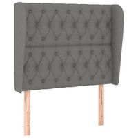 cabecero accesorio para dormir mueble dormitorio acolchado con borde lateral 103 x 23 x 118128 cm tela gris oscuro tdl0205047