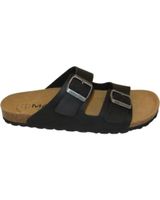 de mawen sandalias bio de piel natural negro