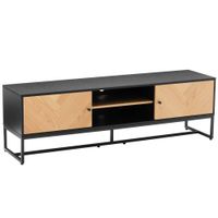 mueble de tv de 160 cm en roble melaminado