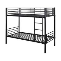 cama camarote adam - metal - negro