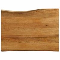 tablero de mesa borde natural madera maciza mango 90x60x25 cm vidaxl