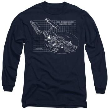 Star Trek Camiseta manga larga Enterprise para mujer