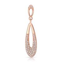 colgante chapado en oro rosa con piedras engastadas