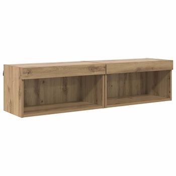 Conjunto De Mueble De Tv 2 Uds. Roble Artisan Vidaxl