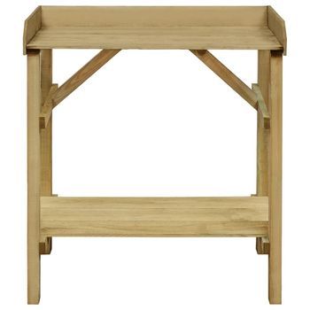 Mesa De Jardinera Madera De Pino Impregnada 75x40x90 Cm