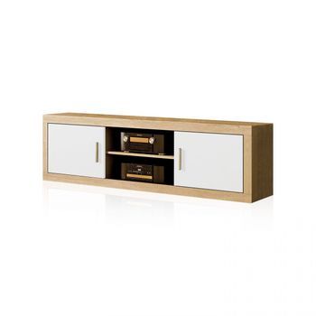 Módulo Bajo De 2 Puertas 180 Cm Nuka Cambria - Blanco 180 X 50 X 41,4 Cm