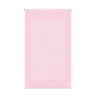 estor enrollable premium - estor enrollable tamano 140x180 - estor premium color rosa con motas blancas  blindecor