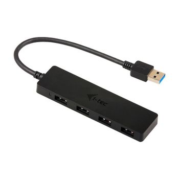 Hub I-Tec 4 puertos 5 Gbps USB 3.2 Gen 1 Advance Slim Passive Negro