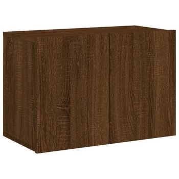 Mueble Tv De Pared | Mueble De Salón | Armario Tv Roble Marrón 60x30x41 Cm