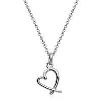 cadena de acero inoxidable con colgante de corazon