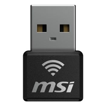 Adaptador USB WiFi MSI GUAX18N AX1800 Nano USB 2.0 Negro Windows 10/11