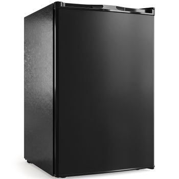 HOMCOM Mini Congelador Bajo Encimera 84,8 L Silencioso con Puerta Reversible Temperatura Ajustable 2 Estantes Extraíbles Negro