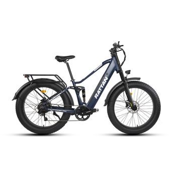 Bicicleta Eléctrica Fat Rattan Pathfinder Pro De 26” – Batería De 48v 18ah, 120 Nm, Azul