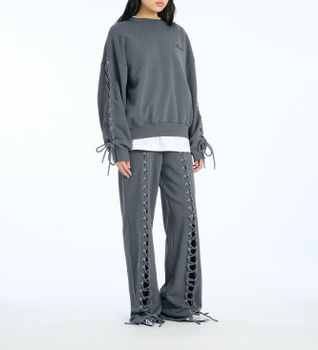 Rotate para mujer. 1143891205 Pantalón Dannia gris (M), Casual, Algodón Orgánico, Sostenible