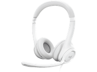 auriculares - logitech usb headset h390 de diadema con cable para pc microfono control multimedia cancelacion de ruido blanco