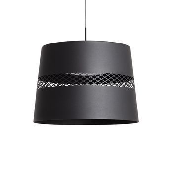 Lámpara Colgante Led 28w Acero Saska Negro Mate