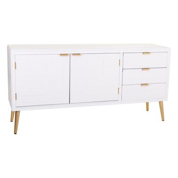 Aparador de madera blanco 145x42x71,5