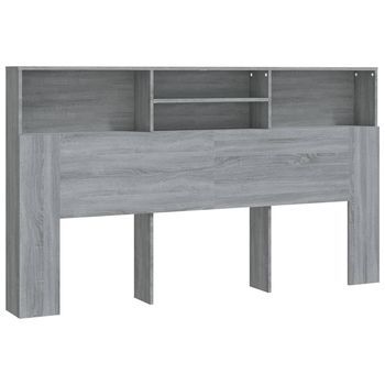 Mueble Cabecero Cama | Panel De Cabecera Gris Sonoma 180x19x103,5 Cm