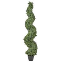 planta artificial en maceta uso interior exterior decoracion de plastico maceta negra 158 cm spiral tree