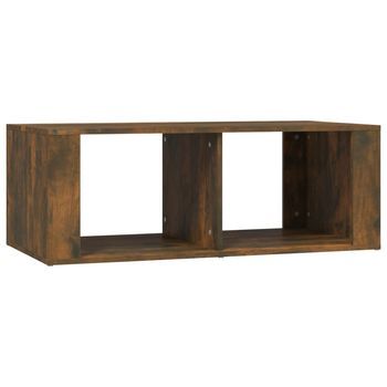 Mesa De Centro Madera Contrachapada Roble Ahumado 100x50x36 Cm Vidaxl