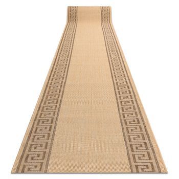 Alfombra De Pasillo Sizal Floorlux Modelo 20014 Color Maíz/color Caf 80x970 Cm