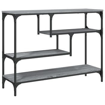 Mesa Consola | Mesa De Entrada | Mesa Auxiliar Madera De Ingeniería Gris Sonoma 100x30x75 Cm