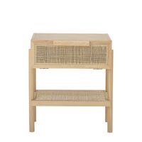 mesa auxiliar de madera beige