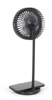ventilador de sobremesa con lampara y cargador inalambrico