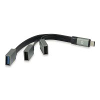 conceptronic hub usb-c a usb 30  2 usb otg gris