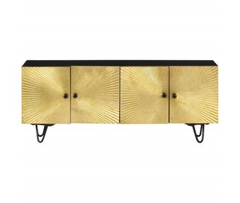 Mueble de tv madera maciza de mango 110x30x45 cm